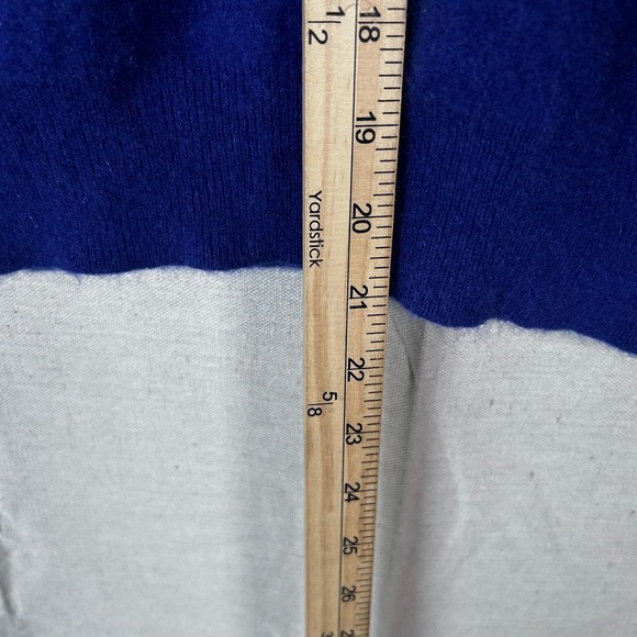 Alan Flusser Mens Blue 100% Cashmere 2 Ply V-Neck Sweater Size Large - Picture 5 of 6